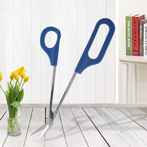 Vista 4 de Tijeras de uñas de mango largo para uñas gruesas con diseño único ergonómico de acero inoxidable para cutículas