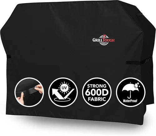 Vista 13 de GrillTough Funda para Ahumador de Servicio Pesado, 30 Pulgadas – Impermeable, Resistente a la Intemperie, Resistente a los Rayos UV y a