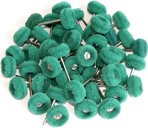 Vista 9 de FPPO Juego de 58 piezas de ruedas abrasivas para pulir para herramientas rotatorias, kit de mini cepillo de limpieza con eje de 3 mm, ruedas Mix