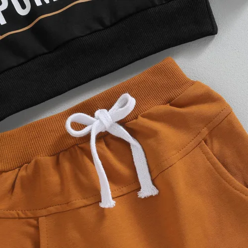 Vista 6 de Ropa para el día de San Valentín para bebé, sudadera de manga larga con letras, pantalones deportivos elásticos para otoño e invierno