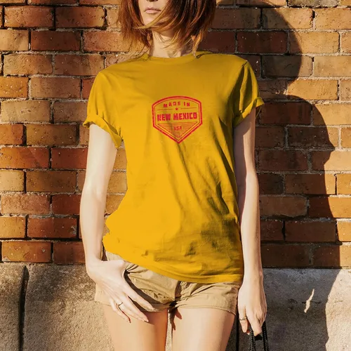 Vista 5 de Made in Badge, State Pride, Hometown Pride, Camiseta básica de algodón