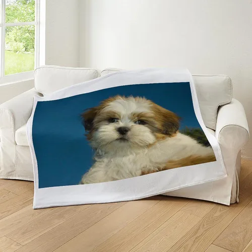 Vista 5 de CafePress Shih Tzu - Manta de forro polar súper suave para cachorros, 60 x 50 pulgadas