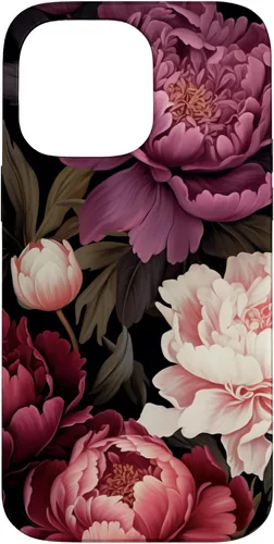 Vista 21 de Carcasa para iPhone 17 con diseño floral de peonía rosa magenta y rubor