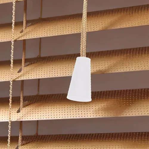 Vista 7 de SEWACC Perillas de cordón para ciegas, 15 piezas de cordón de plástico blanco con borlas, pomos para persianas romanas o persianas, cortinas
