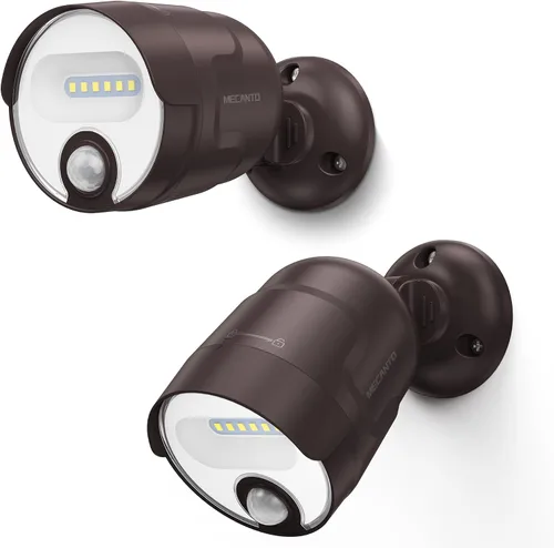 Vista 10 de Luz de sensor de movimiento recargable USB para exteriores, batería incorporada de 4000 mAh, foco de 600 lúmenes, luz de pared inalámbrica