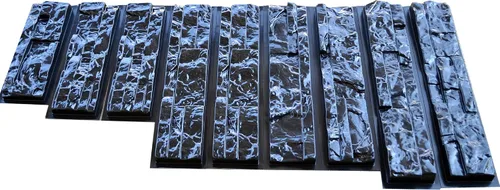 Vista 4 de SvitMolds Moldes de Hormigón Set de Bricolaje 9 Moldes de Plástico para Hormigón, Yeso, Pared, Piedra, Cemento, Azulejos, Molde ABS Piedras