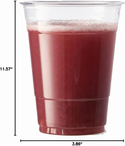 Vista 8 de FULING 100 juegos de vasos de plástico transparente de 16 onzas sin BPA, desechables