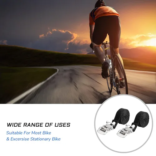 Vista 5 de 2 correas para pedal de bicicleta, accesorios de repuesto para bicicleta de montaña, carretera, bicicletas de ejercicio y BTT