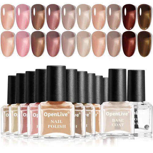 Vista 8 de OpenLive Juego de esmaltes de uñas de perfume de 20 colores, rojo, rosa, morado y verde, juego de esmaltes de uñas de secado rápido para mujeres