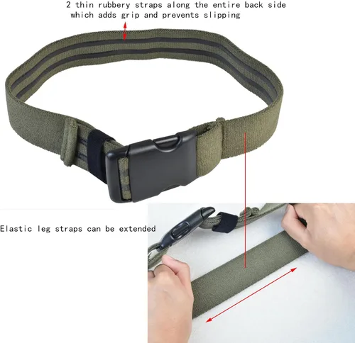Vista 6 de Adaptador de bucle de cinturón de paseo medio con soporte receptor de servicio y correa táctica para piernas cinturón de muslo para fundas