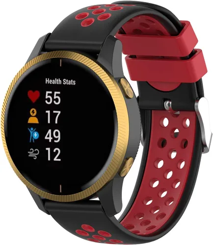 Vista 6 de FitTurn Bandas de liberación rápida con agujero transpirable de 0.787 in compatibles con Garmin Approach S40/Forerunner 245 645 165