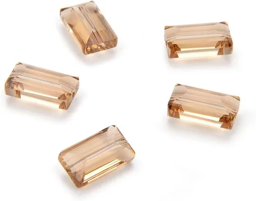 Vista 9 de 25 piezas Adabele cuentas austriacas de cristal facetado de 14 mm, rectangulares sueltas, amatista, compatibles con cristales Swarovski Preciosa