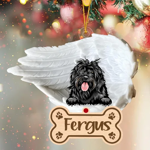 Vista 71 de Adorno de perro afgano de 1 ángel, adorno acrílico 2D personalizado conmemorativo para perros, regalo por pérdida de mascotas, regalo