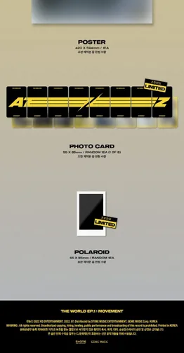 Vista 6 de ATEEZ - The World EP.1 : Movement Album (Diary Version incl. Album, PreOrder Benefit, Extra Photocards)