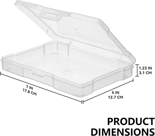 Vista 2 de novelinks Cajas transparentes de almacenamiento de fotos de 5 x 7 pulgadas – Estuches organizadores de fotos, organizador de fotos, cajas