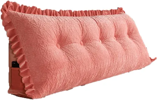 Vista 12 de Almohada de apoyo de espalda en forma de cuña de 31 x 8 x 20 pulgadas, almohada de lectura para cabecero, almohada triangular de cuña de lectura
