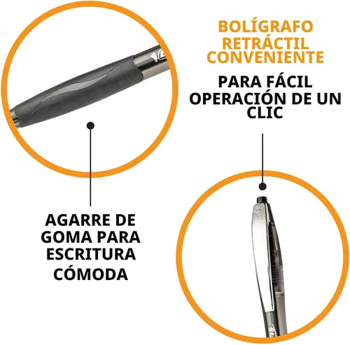 Vista 6 de BIC - Bolígrafo retráctil original Negro