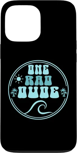 Vista 24 de One Rad Dude 1st Birthday Surf Beach Groovy Case for iPhone 17