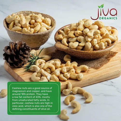 Vista 6 de Anacardos Jiva Organics sin procesar, orgánicos, en una bolsa de 2 libras (en total)