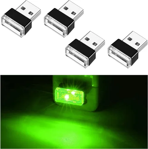 Vista 17 de Ziciner 6 PCS Lámpara de Ambiente Interior de Coche LED USB, Mini Luz Nocturna LED Portátil, Kit de Iluminación Ambiental de Maletero con Interfaz