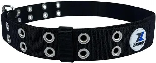 Vista 4 de Zeluga 20-263 Pequeño a Grande Perfil Delgado Python Heavy Duty Cinturón Utilidad Grueso, Negro