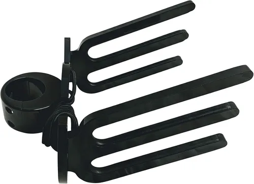 Vista 2 de Krypt Towers Estante de torre giratorio universal para wakeboard, aluminio 6061 negro, se adapta a 2 tablas, accesorios de torre de barco, bungee
