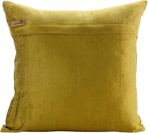 Vista 7 de The HomeCentric Fundas de almohada, 12 x 12 pulgadas, cuadradas, decorativas, fundas de almohada de terciopelo Chartreuse con cuentas grises
