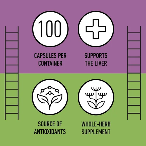 Vista 8 de Complete Natural Products Cápsulas puras de cardo mariano orgánico - 500 mg de polvo de silimarina 100 píldoras