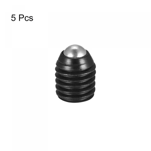 Vista 3 de uxcell Tornillos de fijación de punto de bola, 5pcs M10 x 0.472 in de acero de alto carbono Métrico Spring Hex Socket Grub Tornillo