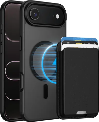 Vista 41 de Funda magnética para iPhone 12 Pro Max, cartera magnética desmontable con soporte para tarjetas, [compatible con MagSafe] grado militar, a prueba