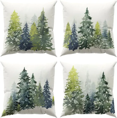 Vista 12 de Juego de 4 fundas de almohada abstractas de color negro y beige de 16 x 16 pulgadas, modernas fundas de cojín a rayas para sala de estar, sofá