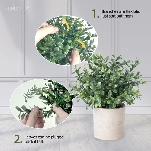 Vista 7 de Paquete de 8 plantas artificiales pequeñas, plantas artificiales de interior para decoración del hogar, pequeñas plantas artificiales