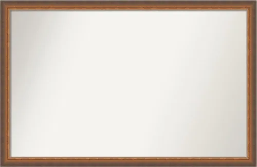 Vista 162 de Amanti Art Espejo de baño de bronce para sobre fregadero, 29 x 19 pulgadas, espejo rectangular de bronce antiguo, marco de madera tradicional