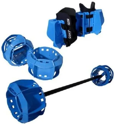 Vista 10 de Aquastrength Ultimate Bundle - Equipo funcional para ejercicios de piscina Pesas de agua Barbell, campanas y aletas Enlace a Ejercicios