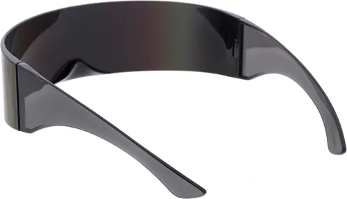 Vista 5 de zeroUV Gafas de sol Cyclops Futuristic Cyberpunk con visera semitranslúcida de los años 80