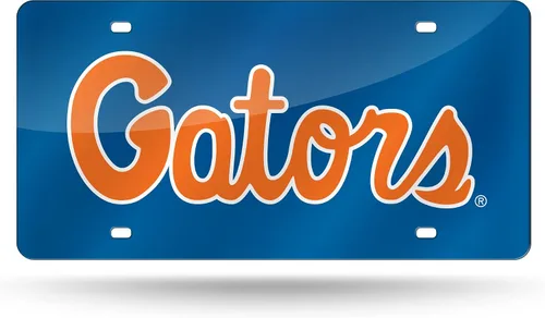 Vista 57 de Rico Industries Placa de matrícula de metal con incrustaciones láser de Florida Gators de la NCAA
