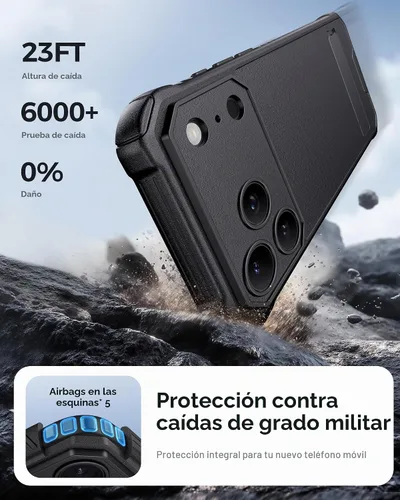 Vista 7 de ASAFCASE Funda para iPhone 17 Pro con soporte, compatible con MagSafe