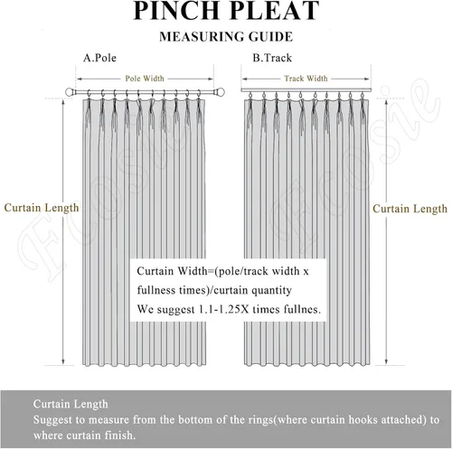 Vista 6 de Fcosie Juego de 2 paneles de cortinas opacas extralargas de 120 pulgadas de largo, cortinas de doble capa para oscurecer la habitación, paneles