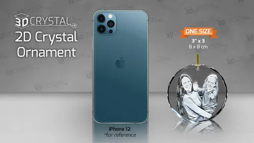 Vista 6 de Adorno de cristal 2D, grabado con láser 3D, imagen de regalo de cumpleaños memorable, personalizado con tu propia foto para hombres, mujeres, mamá