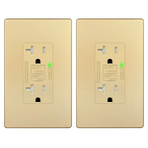 Vista 17 de TG Salida GFCI de 20 amperios, receptáculo eléctrico resistente a Negro