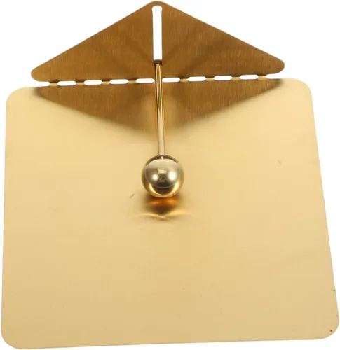 Vista 7 de Servilletero dorado para mesa de metal rústico con brazo pesado para cocina, comedor