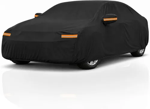 Vista 9 de X AUTOHAUX Funda de coche para Mini Cooper 2DR 2002-2021 210D-PU para exteriores, cubierta completa para todo tipo de clima, con cremallera