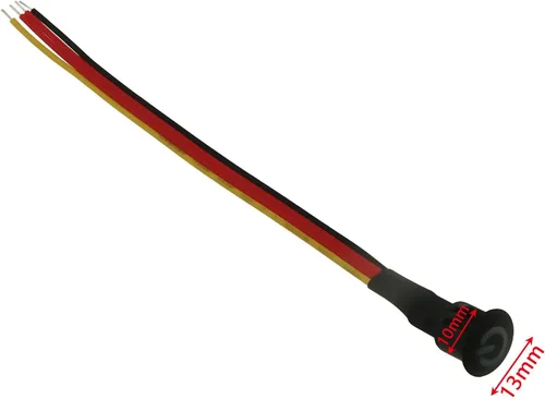 Vista 2 de Interruptor táctil para luz LED de 5 V a 24 V CC, 2 unidades, sensor micro táctil negro, interruptores de atenuación continuos con cable