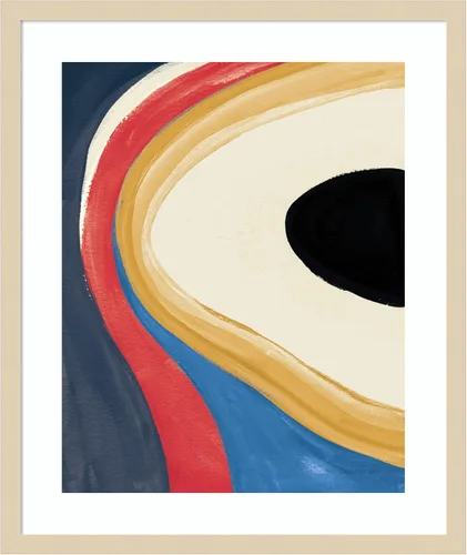 Vista 9 de Amanti Art Framed Wall Art Print 21x17 In the Groove II Retro by Danhui Nai, Abstract Wall Art, Modern Contemporary Decor, Small Poster Painting