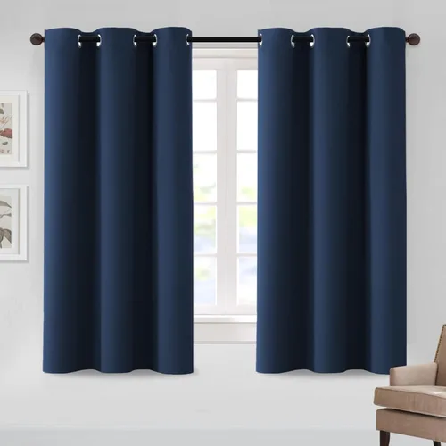 Vista 32 de MeilleMaison Cortinas opacas para dormitorio, con aislamiento térmico, oscurecimiento de habitación, cortinas insonorizadas para ventana, cortinas