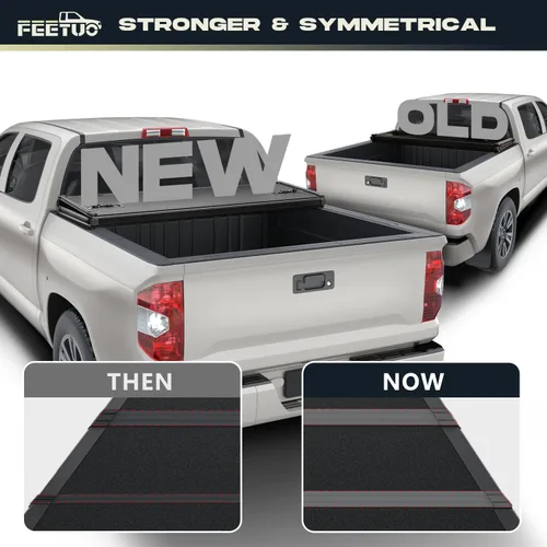 Vista 9 de FRP Cubierta rígida de tres pliegues para cama de camioneta para 2015-2025 Chevy Colorado/GMC Canyon, cama de 6.2 pies (74")