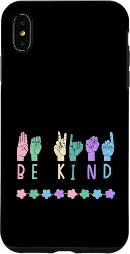 Vista 11 de Sign Language Be Kind Kindness ASL Pastel Pink Purple Blue Case for iPhone 16