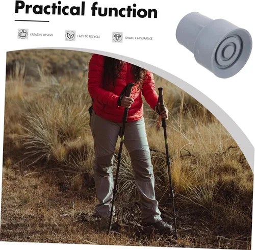 Vista 3 de BESPORTBLE Puntas de goma para bastones y bastones de trekking, patas de repuesto antideslizantes para bastones de fácil instalación, diseño