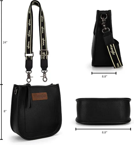 Vista 6 de Wrangler Bolsos cruzados para mujer, diseño de moda, mini monederos de hombro