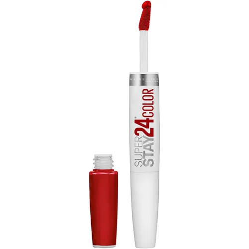 Vista 28 de Maybelline Super Stay 24, lápiz labial líquido de maquillaje de 2 pasos, color altamente pigmentado de larga duración con bálsamo hidratante, Merlot